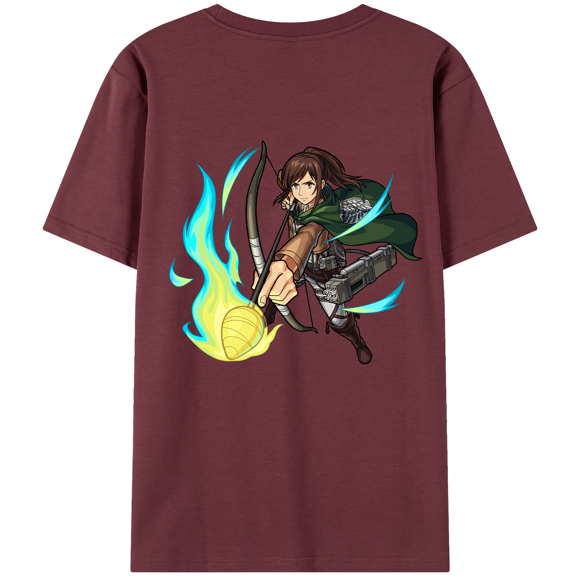 （画像用） 進撃の巨人 サシャ·ブラウス Attack on Titan Sasha Blaus 綿100％半袖Tシャツ（背面プリント）